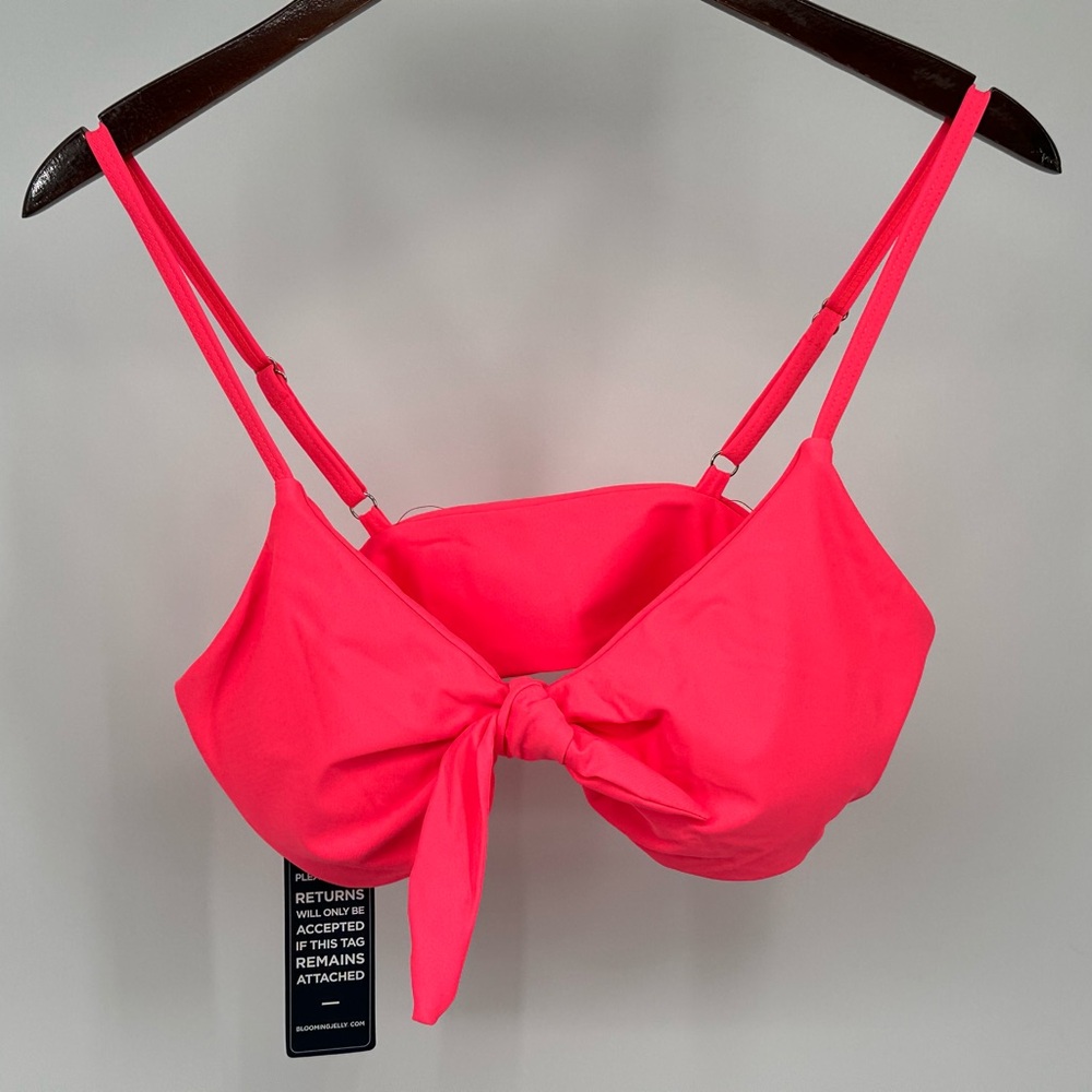 Blooming Jelly Womens High Waisted Bikini Set Tie Knot High Rise Two Piece